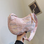Textured Fabric Shoulder Bag