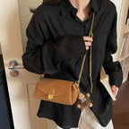 Women's shoulder bag with decorative pendant and luxurious chain strap-https://detail.1688.com/offer/1012944025362.html-Calm Wears-Braun-Size: With pendant-Calm Wears