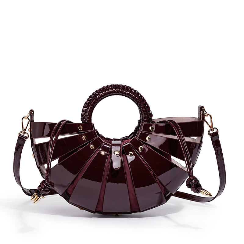 Elegant Fan-Shaped Handbag