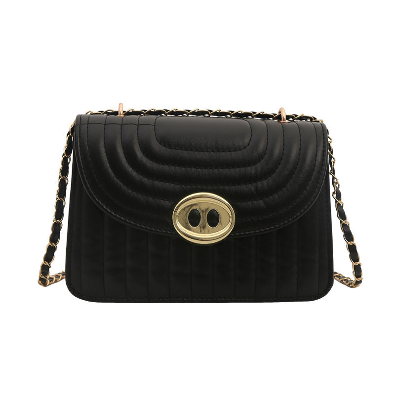 Quilted Chain Link Crossbody Handbag