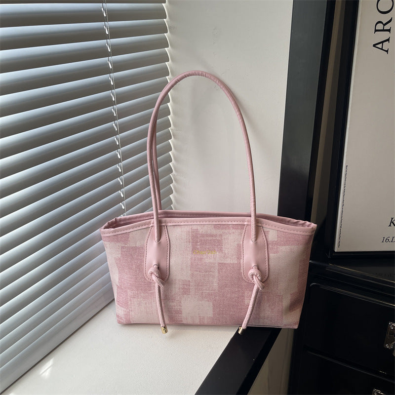 Ladies elegant tote bag with textured material-https://detail.1688.com/offer/1047988079786.html-Calm Wears-Rosa-nothing-Calm Wears