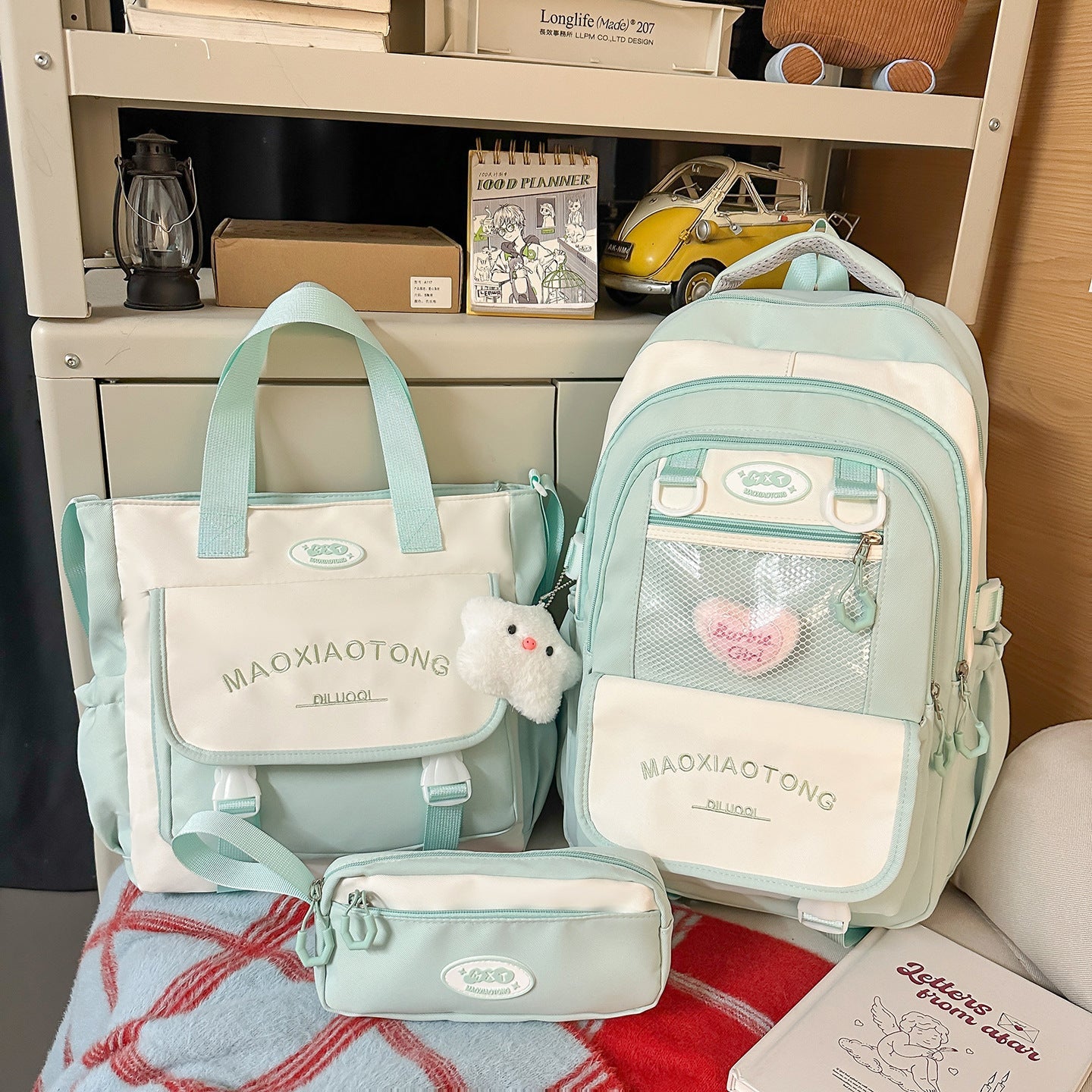 Versatile Multi-Pocket School Backpack-https://detail.1688.com/offer/1010306313584.html-Calm Wears-Green-Calm Wears