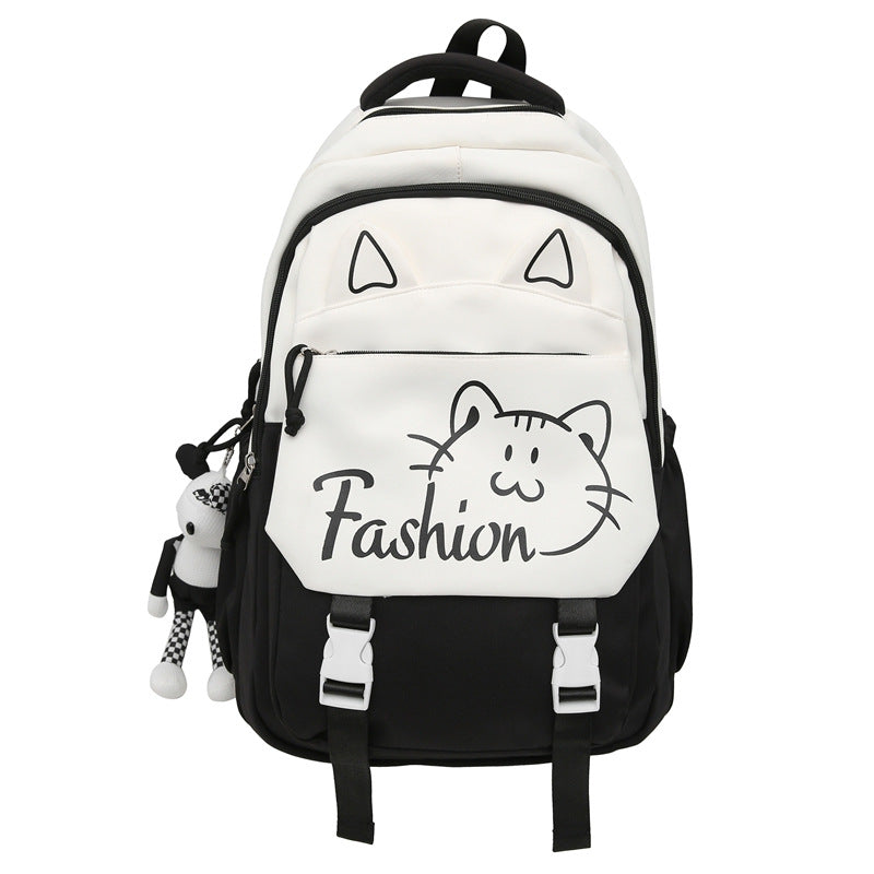 Backpack with Cute Cat Ears and Practical Compartments