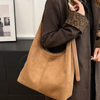 Soft Suede Hobo Shoulder Bag