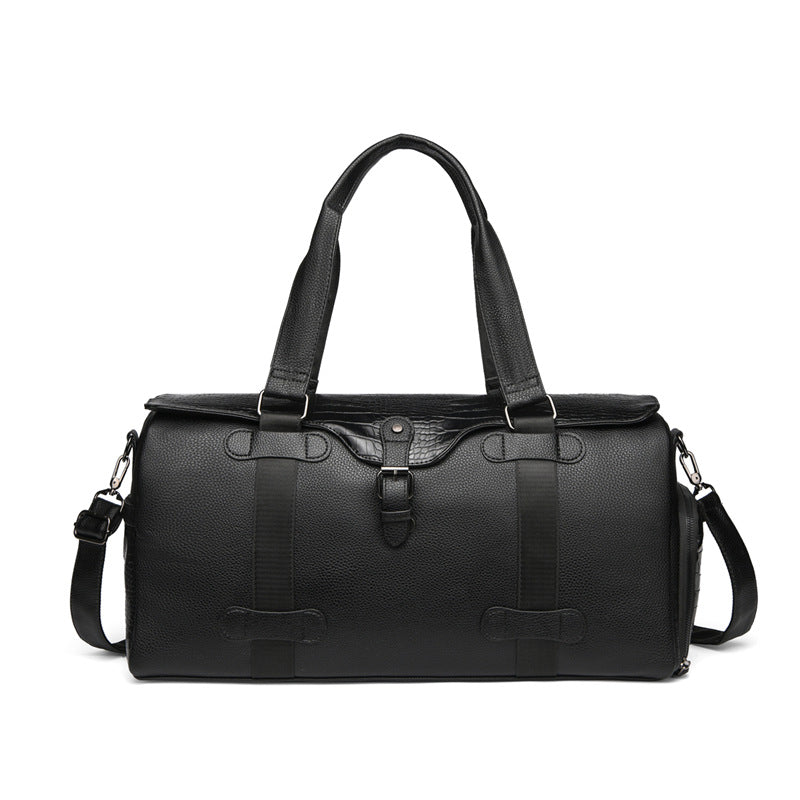 Premium Leather Weekender Duffel Bag