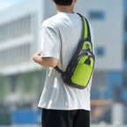 Sling backpack with comfortable back padding and many compartments