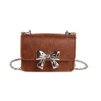 WoCharming Bow-Embellished Mini Handbag