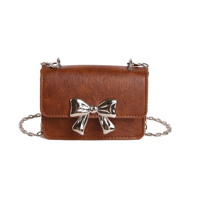 WoCharming Bow-Embellished Mini Handbag