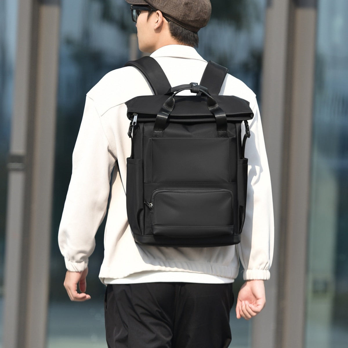 Durable Waterproof Roll-Top Backpack