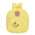 Plush children's backpack with cute monkey design