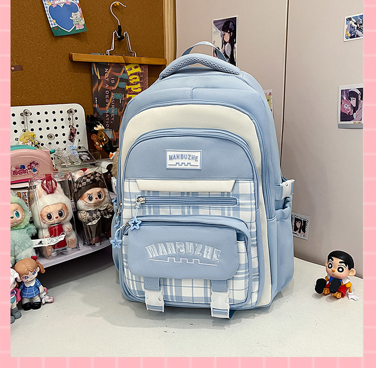 Casual Lightweight School Backpack-https://detail.1688.com/offer/1046959332111.html-Calm Wears-Blue-Calm Wears