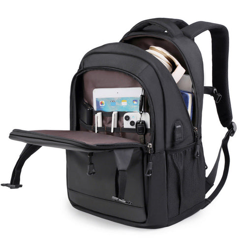 Elegant Laptop Backpack with Versatile Compartments and Ergonomic Design-https://detail.1688.com/offer/1000994479668.html-Calm Wears-Black-nan-Calm Wears