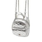 Quilted Metallic Mini Backpack