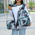 Backpack set with practical shoulder bag and pencil case