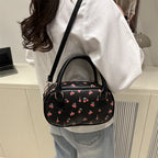 Playful Cherry Print Mini Handbag