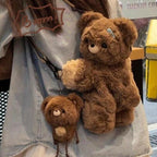 Cute plush shoulder bag with animal motif