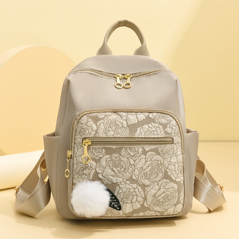 Chic Embroidered Backpack