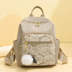 Chic Embroidered Backpack