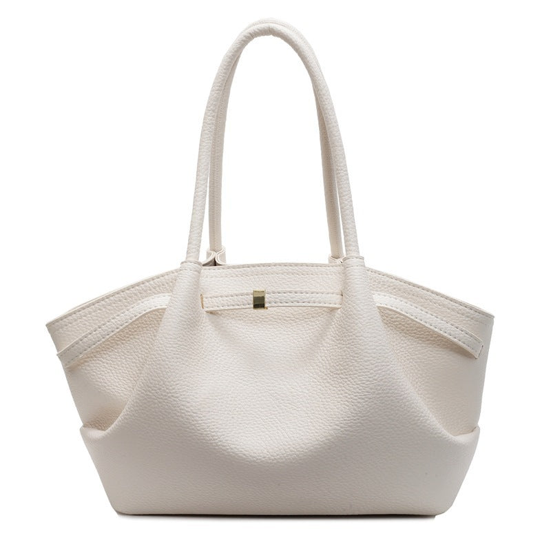 Women's tote bag with structured design-https://detail.1688.com/offer/1028146659910.html-Calm Wears-White-411221-Calm Wears