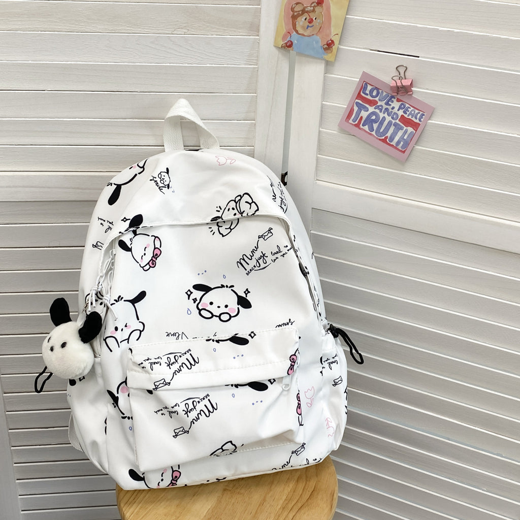 Whimsical Cartoon-Patterned Backpack