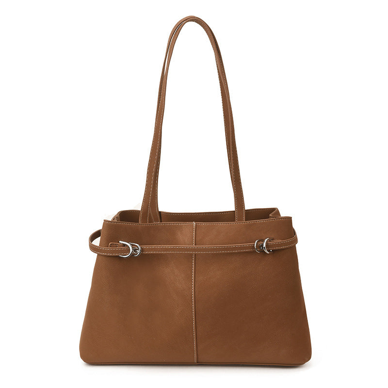Women's Tote Bag made of high-quality synthetic leather with an elegant shoulder strap-https://detail.1688.com/offer/1006623706819.html-Calm Wears-Braun-nothing-Calm Wears