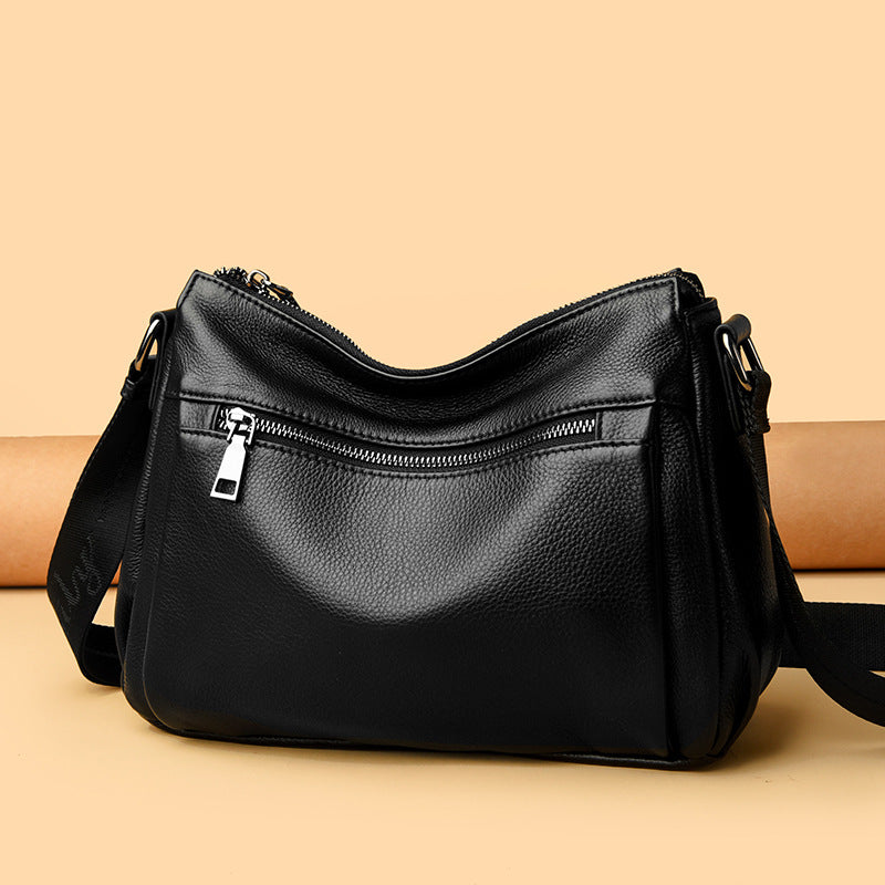 Textured Leather Crossbody Bag