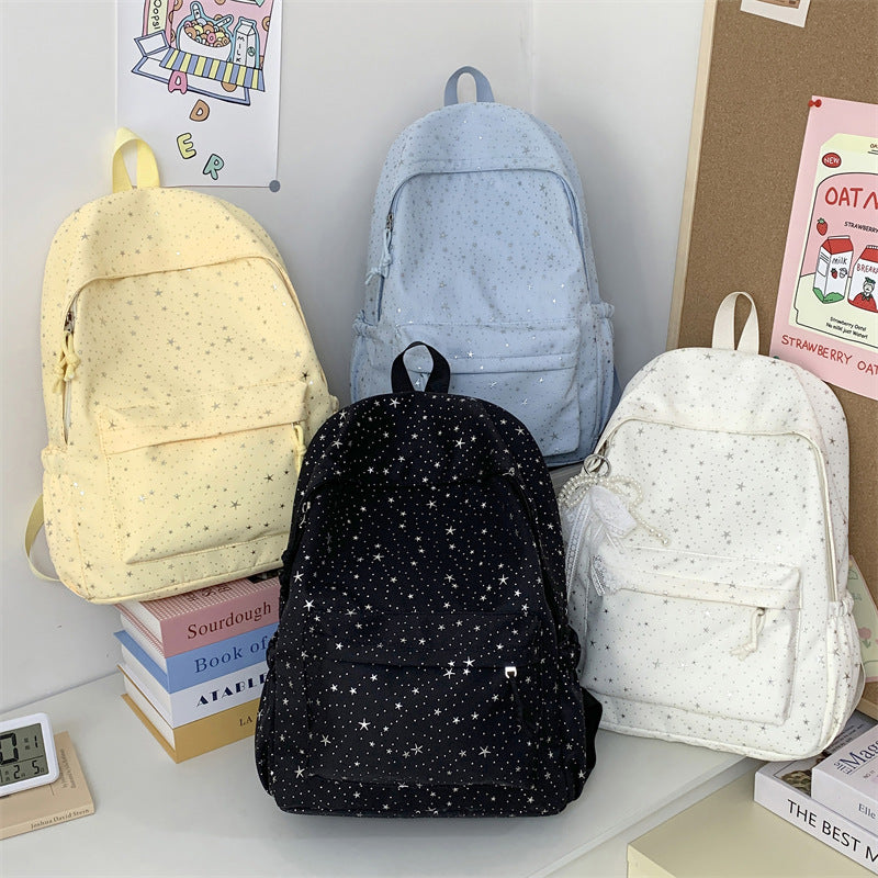 Star-Printed Stylish Backpack