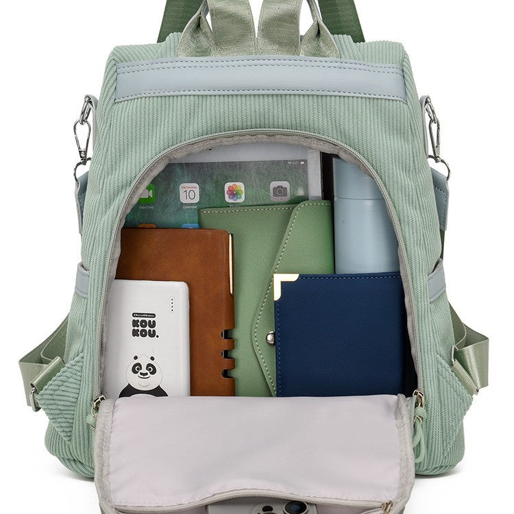 Backpack Made of High-Quality Cord with Spacious Inner Pockets