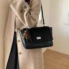 Women's elegant shoulder bag made of high-quality faux leather with playful charm-https://detail.1688.com/offer/989546390871.html-Calm Wears-Braun-Size: With pendant-Calm Wears