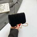 Elegant Quilted Velvet Crossbody Bag