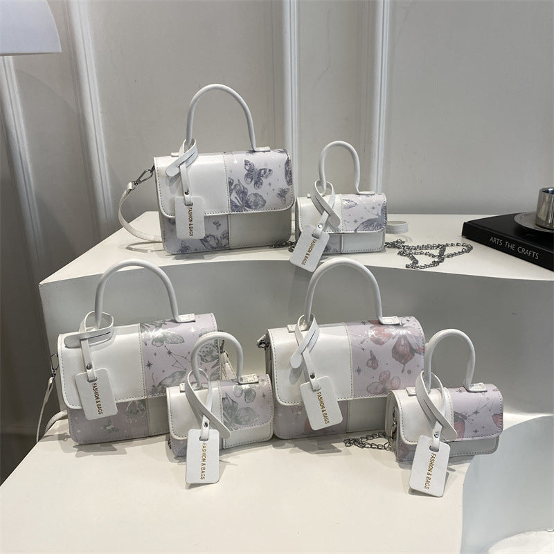 Ladies elegant mini handbag with floral design