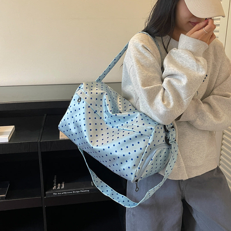 Trendy Polka Dot Pattern Travel Duffel Bag