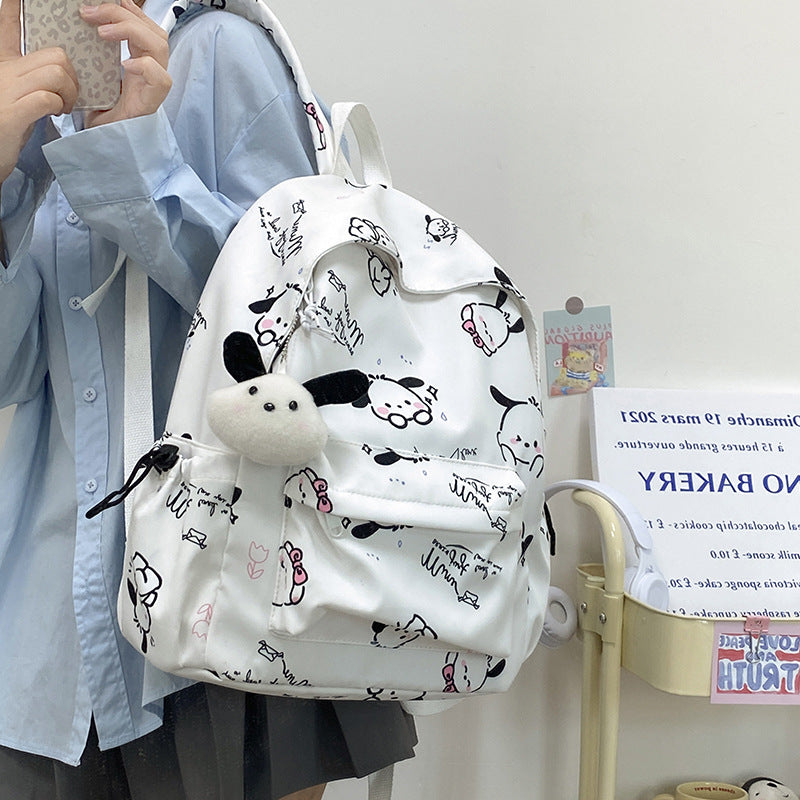 Whimsical Cartoon-Patterned Backpack