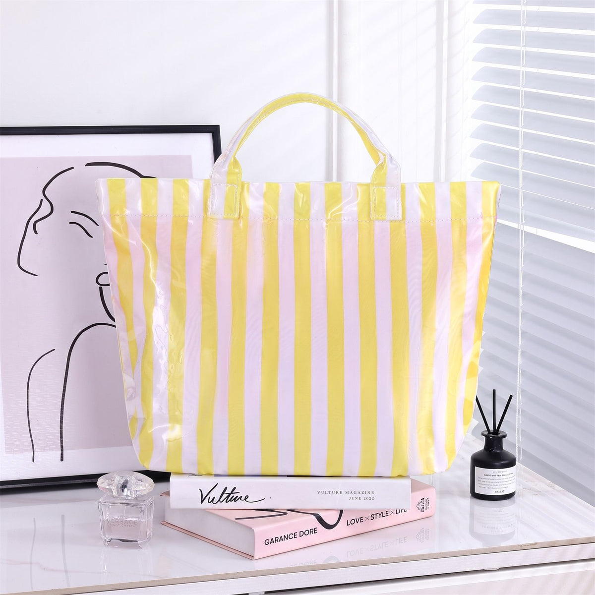 Large Reusable Shopping Tote Calm Wears