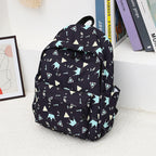 Stylish backpack with separate lunch container and pencil case