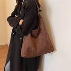 Ladies Suede Shoulder Bag