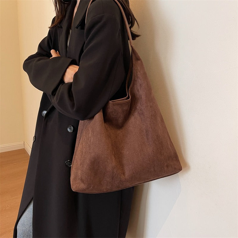 Ladies Suede Shoulder Bag