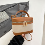WoChic Leather and Fabric Crossbody Bag