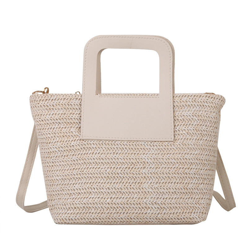 Modern Textured Woven Handheld Bag