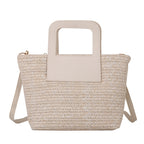 Modern Textured Woven Handheld Bag
