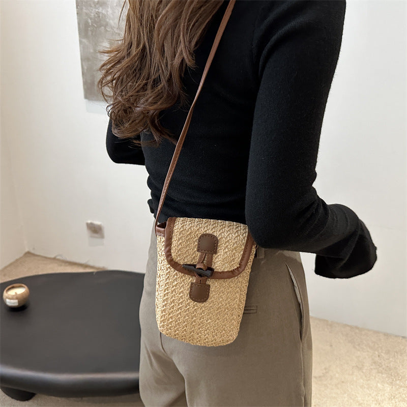 Colorful Woven Crossbody Bag