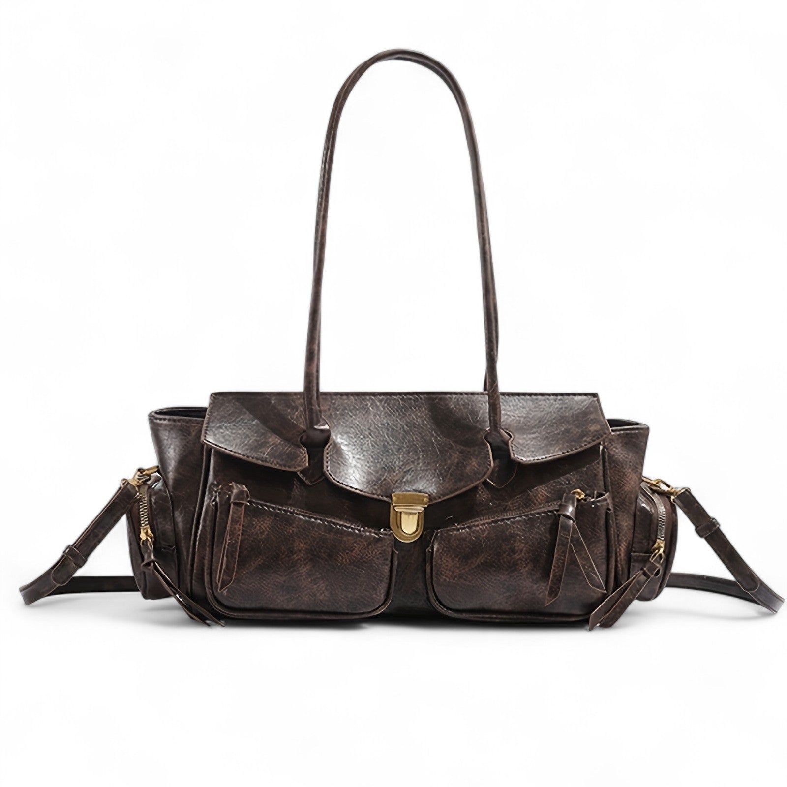 Retro Style Leather Handbag-dione couture20260420-Calm Wears-Cafe-Calm Wears