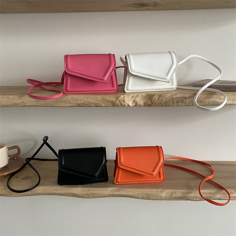 Women's mini handbag with elegant clasp closure technique