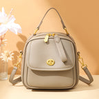 Textured Vegan Leather Crossbody Handbag