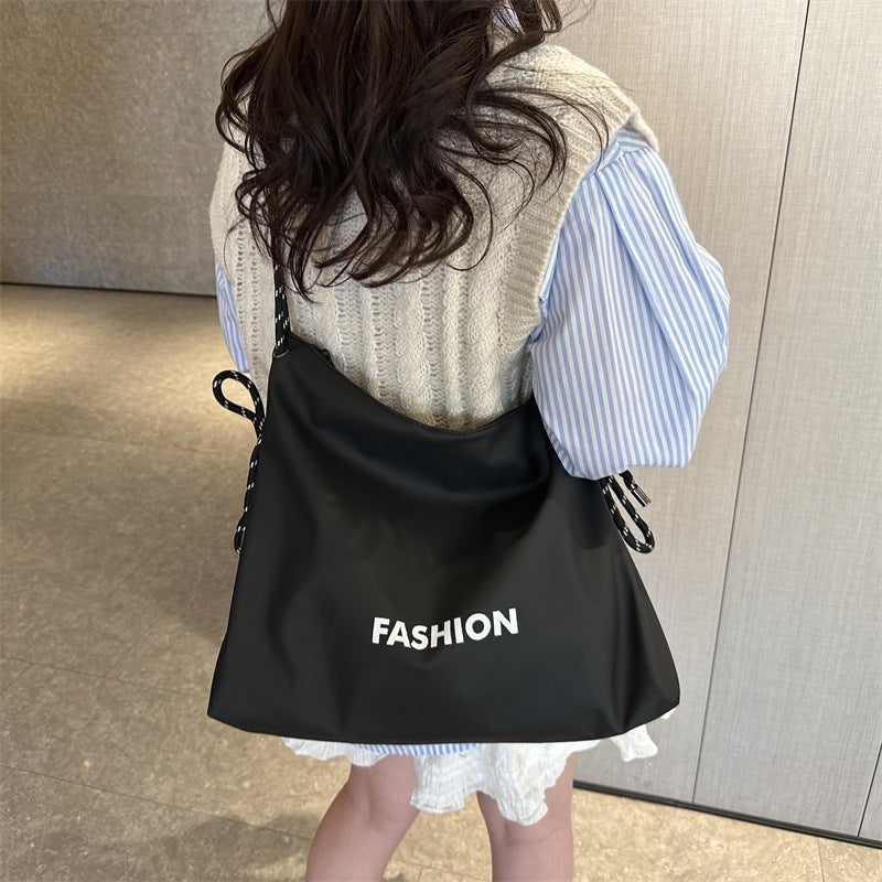 Women's stylish tote bag with braided drawstring-https://detail.1688.com/offer/1000595089868.html-Calm Wears-Black-nothing-Calm Wears