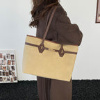 Women versatile tote bag made of soft suede-https://detail.1688.com/offer/1030214569567.html-Calm Wears-Braun-nothing-Calm Wears