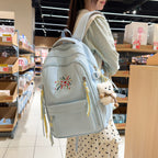 Backpack with Colorful Decorations and Innovative Compartments