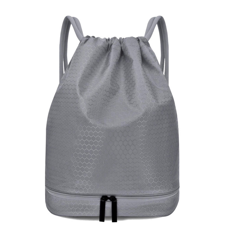 Lightweight Hexagonal Pattern Drawstring Backpack