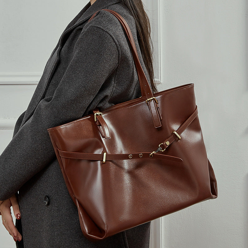 Women's elegant tote bag with practical interior design and stylish accents-https://detail.1688.com/offer/990927774275.html-Calm Wears-Braun-42-Calm Wears