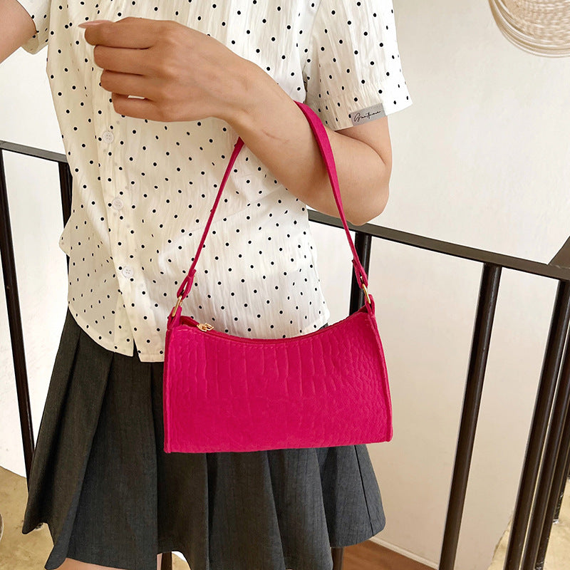 WoCrocodile Textured Mini Shoulder Handbag